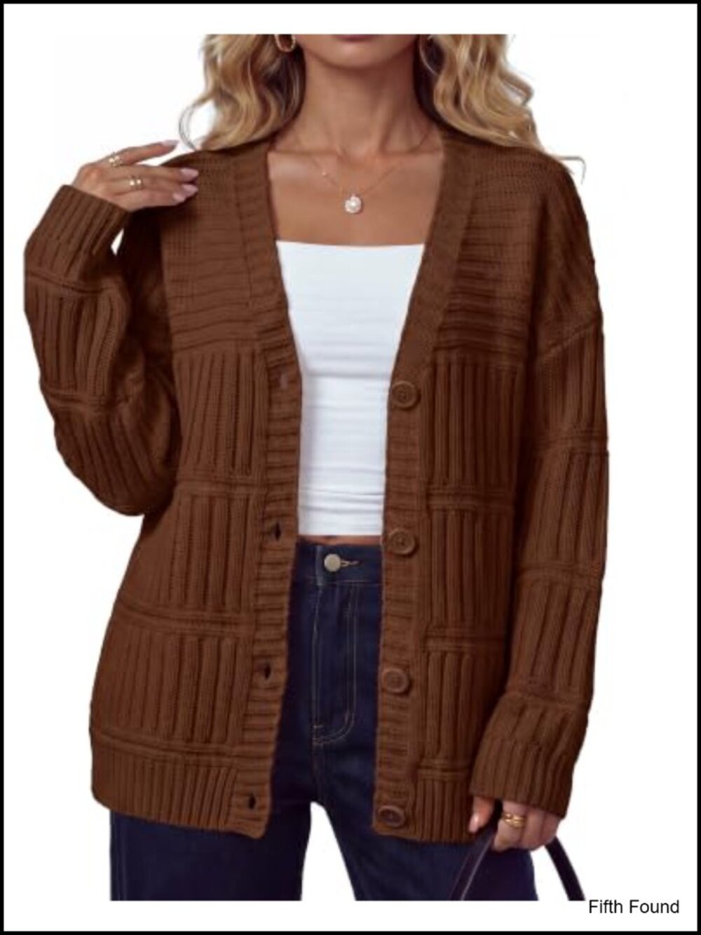 Wool Blend Oversized Chunky Knit Cardigan Sweater Button Down Long Sleeve